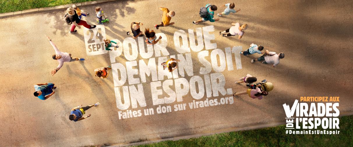 Les virades de l'espoir - Participez en relevant nos défis en ligne dès maintenant et en rejoignant notre grand événement le 27 septembre !