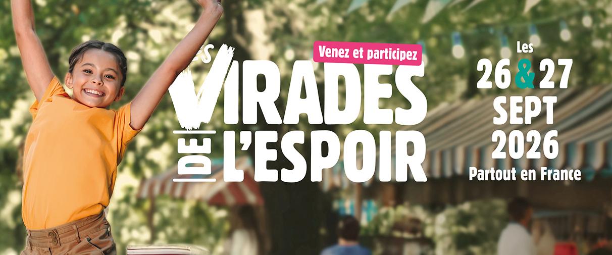 Les virades de l'espoir - Participez en relevant nos défis en ligne dès maintenant et en rejoignant notre grand événement le 27 septembre !